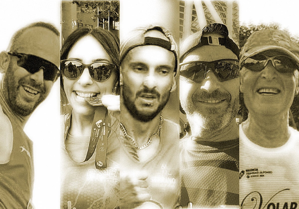 David, Marisol, Vicente, Manuel y Vicent correrán el Maratón Valencia 2025.