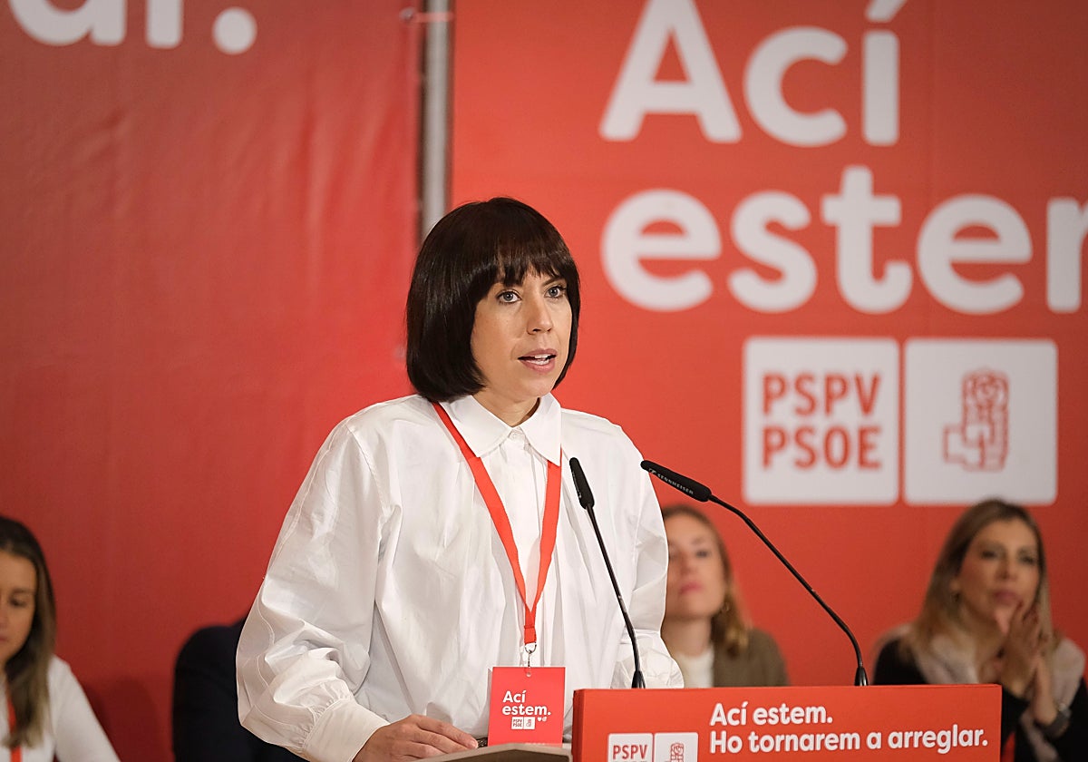 La secretaria general del PSPV y ministra de Ciencia, Diana Morant, el sábado en el comité nacional.