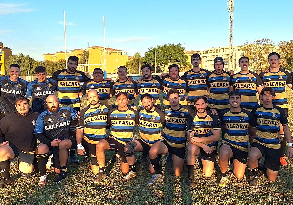 La plantilla de Denia Barbarians antes del encuentro