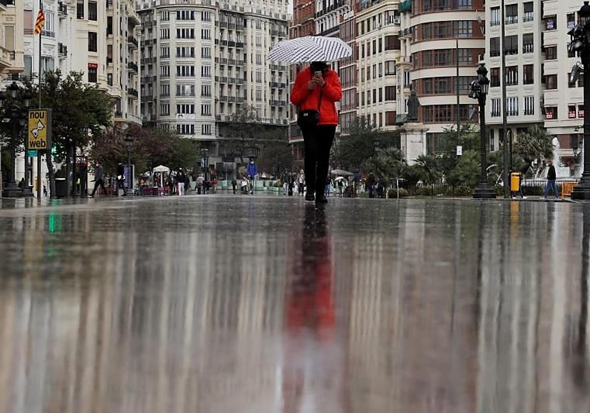 Día de lluvia en Valencia.