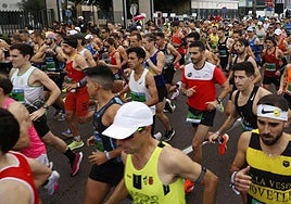 Corredores en la Maratón de Valencia.