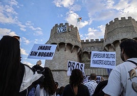 Manifestación por el derecho a la vivienda, en Valencia, el 19 de octubre de 2024.