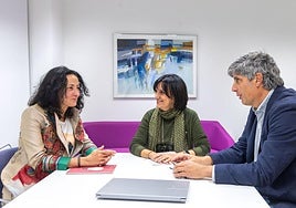 Gloria Espuig, Marina Sender y Pablo Peñín.