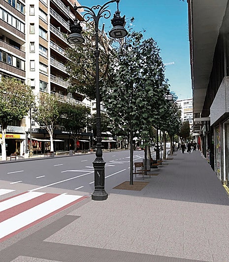 Así será la nueva calle Colón: cambio de aceras, adiós a las motos y más sillas y papeleras