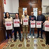 Foto de familia de la presentación de la campaña.