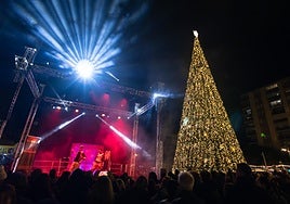 Acto de encendido de la iluminación.