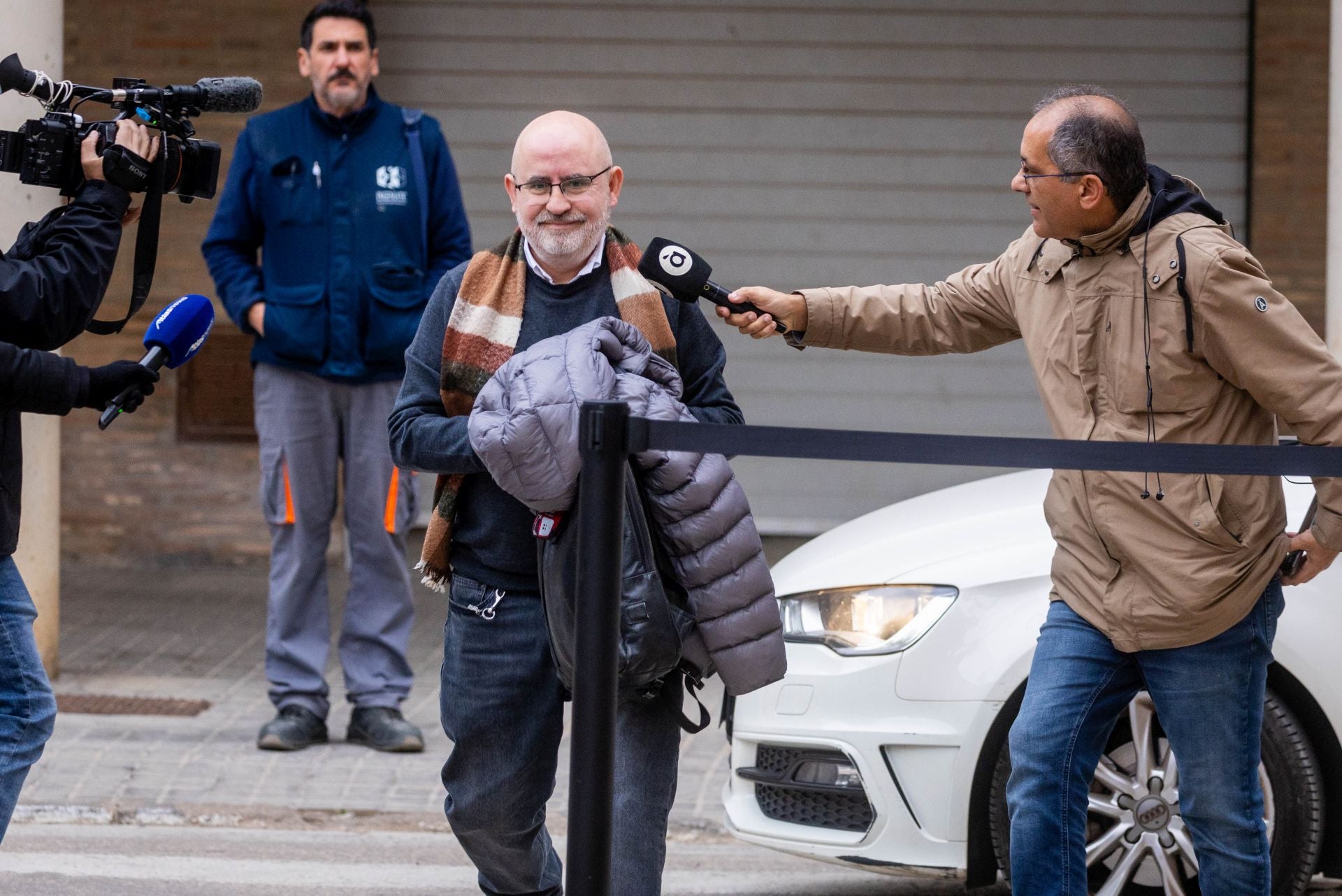 Jorge Suárez comparece ante la jueza de la dana en los juzgados de Catarroja