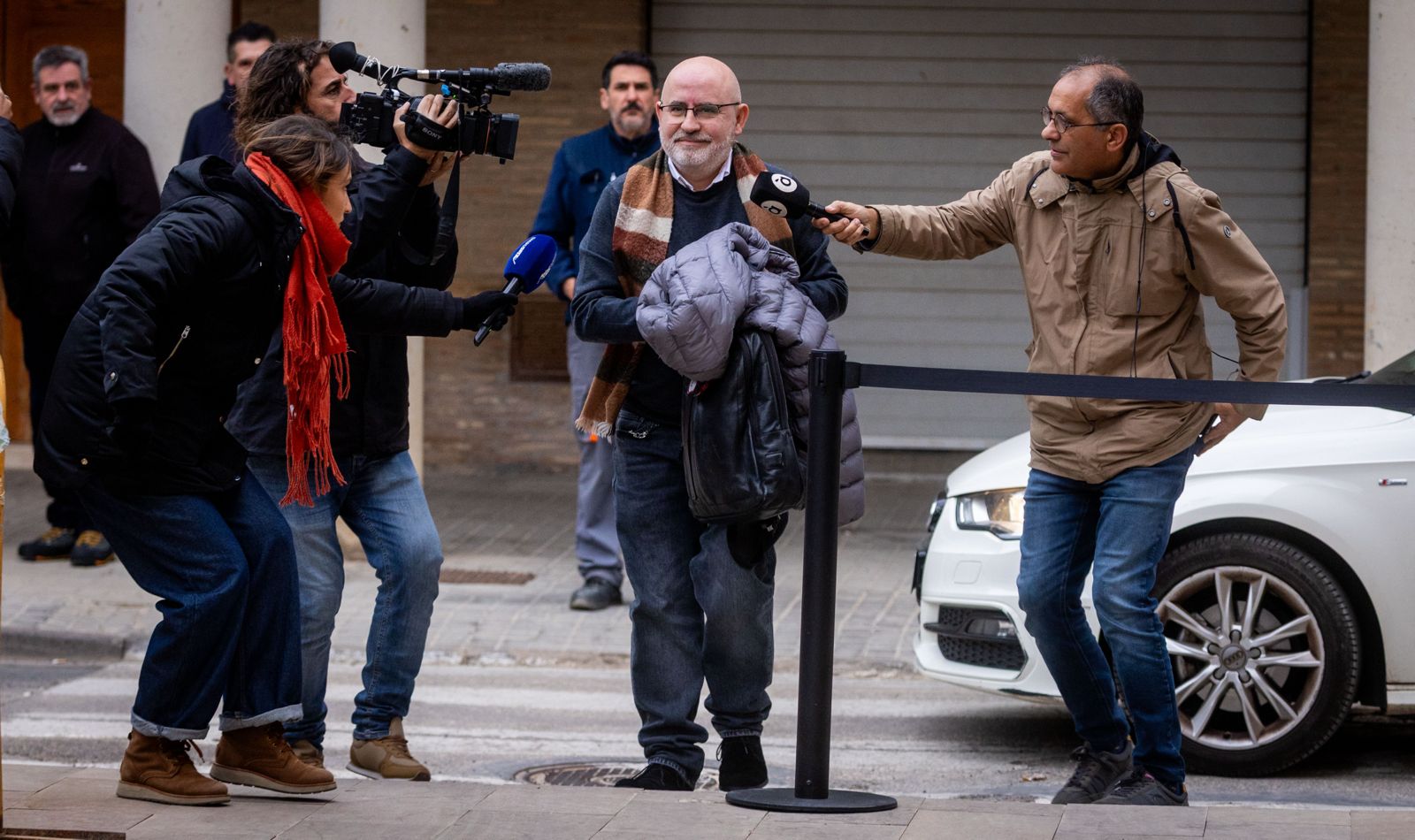 Jorge Suárez comparece ante la jueza de la dana en los juzgados de Catarroja
