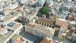Imagen aérea de Alzira.