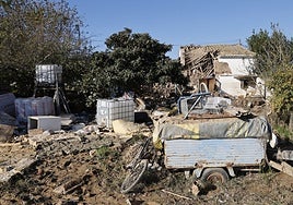 Barrio de San Jorgem junto a La Torre, afectado por la dana.