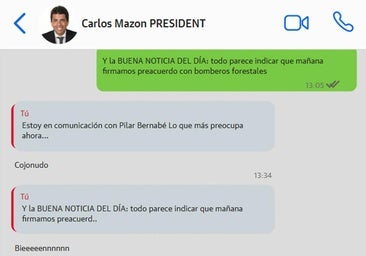 «Cojonudo»: la respuesta de Mazón a Pradas tras ser informado de la situación en La Ribera y el Poyo
