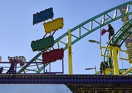 Feria de atracciones en Valencia.
