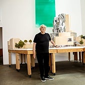 El arquitecto Frank Gehry en su estudio de Los Ángeles.