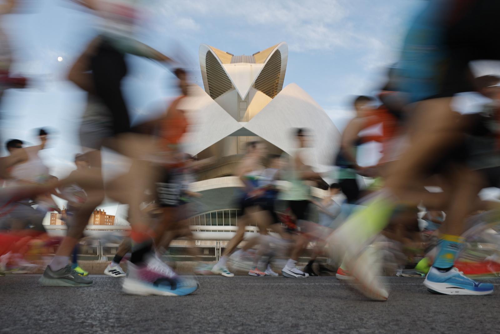 Fotos de la salida del Maratón de Valencia
