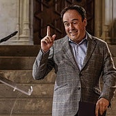 Pérez Llorca, en el Palau de la Generalitat, antes de anunciar el nuevo Consell.