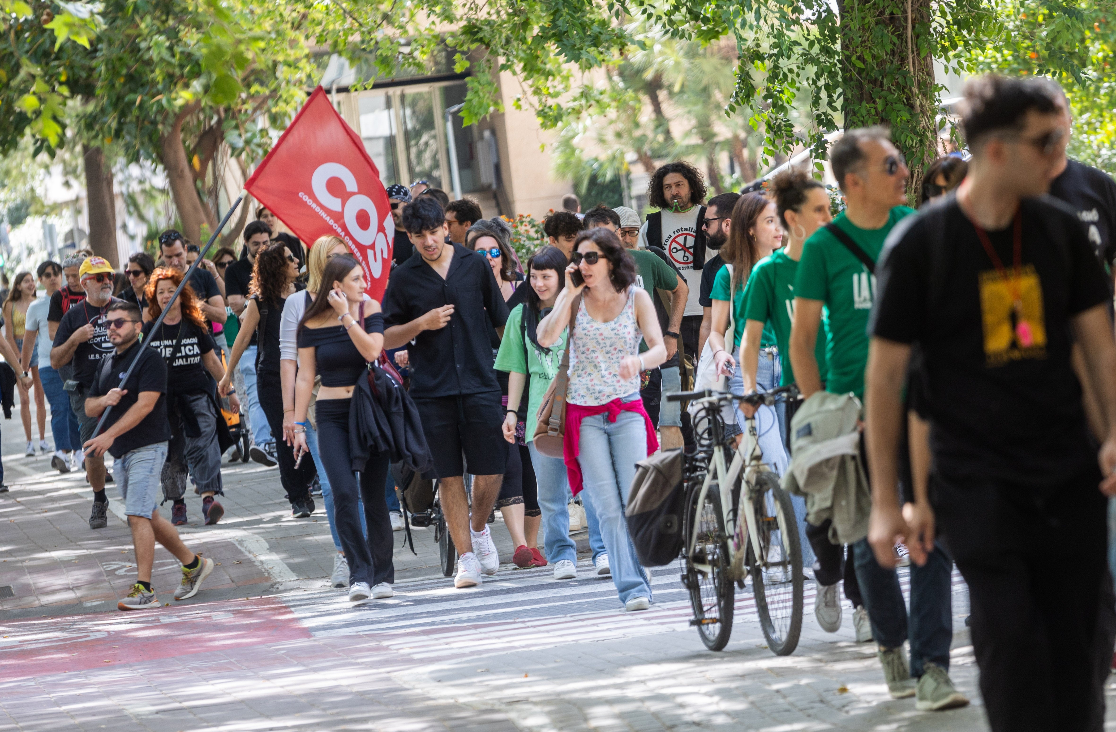 Imagen de archivo de una anterior huelga educativa.