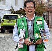María Dolores Pacheco, vendedora de la ONCE.