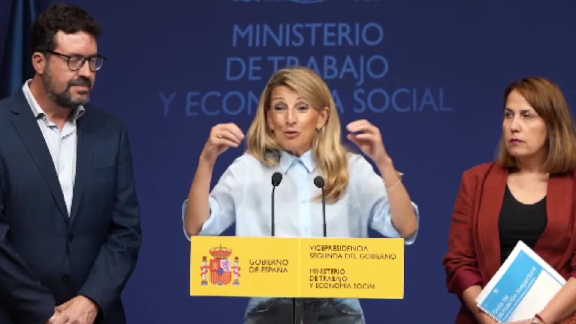 Díaz asegura que el Congreso debatirá la reducción de la jornada laboral antes del verano