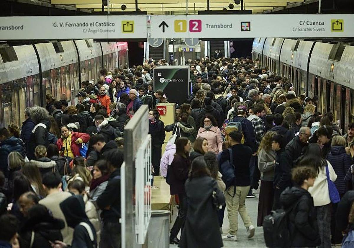 La estación de metro con más viajeros en Valencia: 6.889.429 personas ...