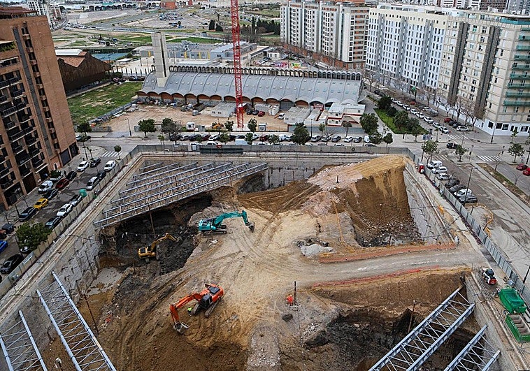 Las obras de la futura sede de Hacienda en Valencia