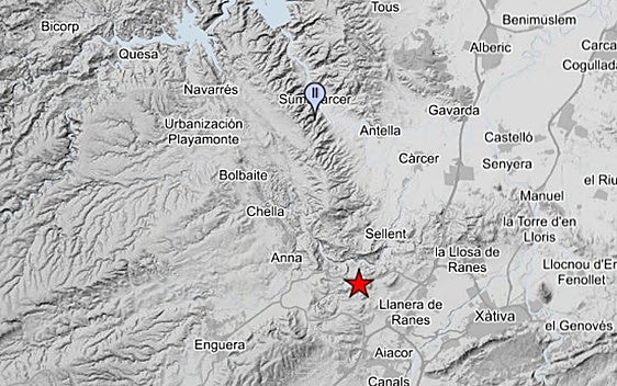 Un terremoto en Estubeny de magnitud 2.1 se siente en Sumacàrcer