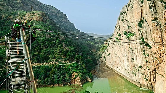 El Caminito del Rey estrenará el puente colgante más largo de España este verano