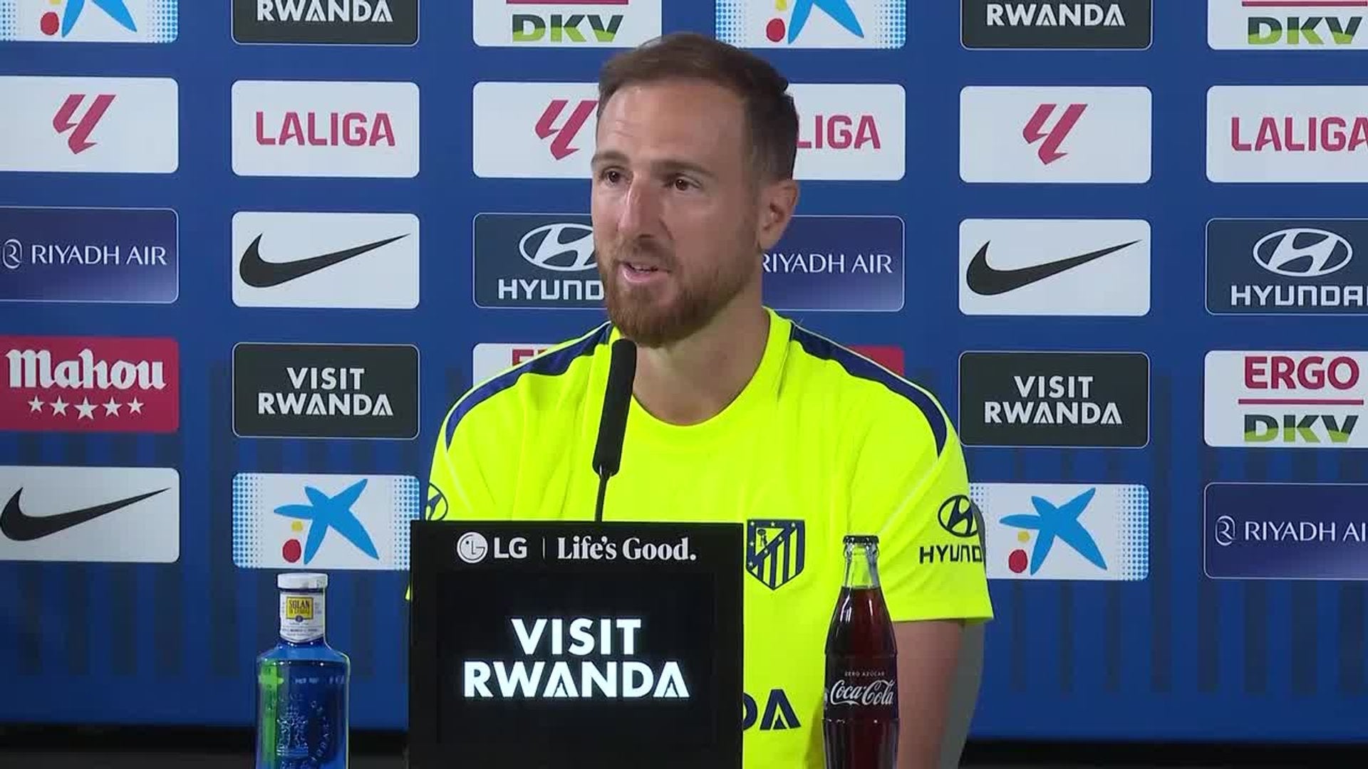 Oblak: "El Atlético no está para quedar entre los cuatro primeros, está para ganar LaLiga"