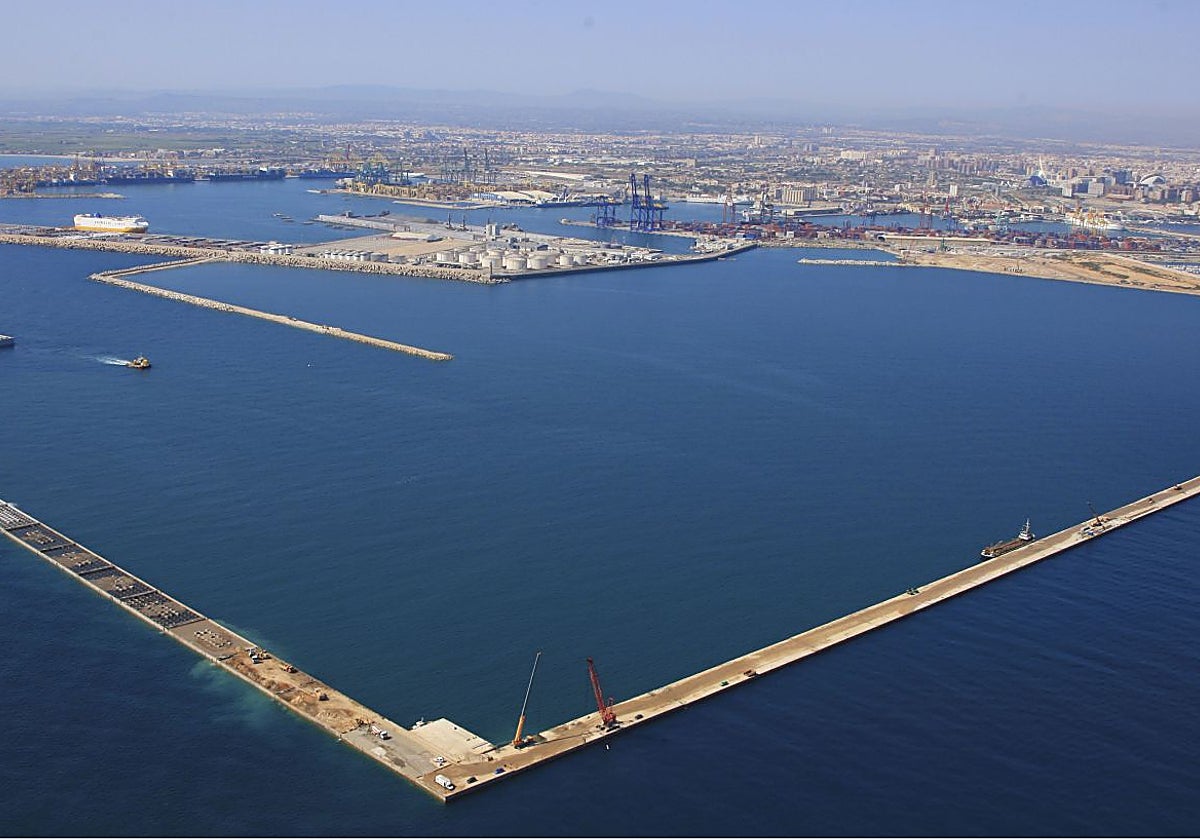 Imagen aérea de la obra de la ampliación norte.