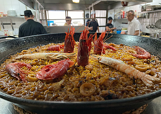 Una paella de carabineros perfecta en Casa Jerónimo