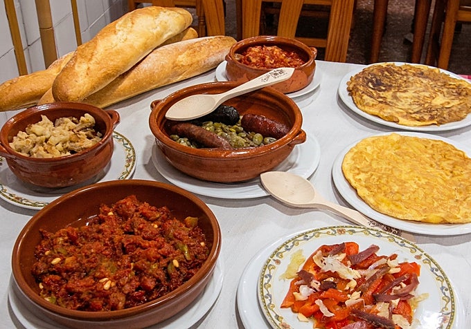 Viandas del almuerzo huertano.
