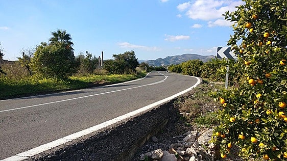 Declaran urgente la ocupación de los terrenos para mejorar la carretera entre Almoines y l'Alqueria de la Comtessa
