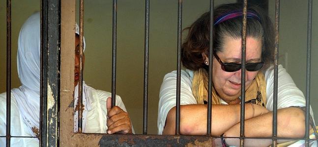 Lindsay June Sandiford, en la cárcel de Denpasar. / Afp