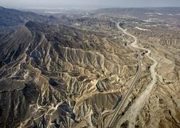 Vista aérea del desierto de Tabernas, en Almería. / Efe