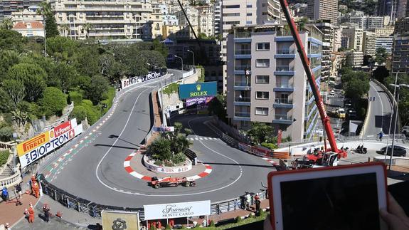 Vista de grada de una curva de Mónaco.