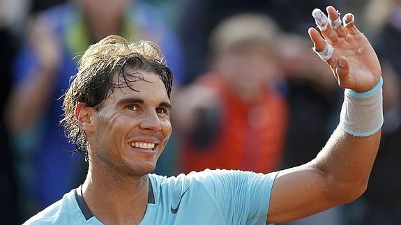 Nadal, tras derrotar a Ginepri.  