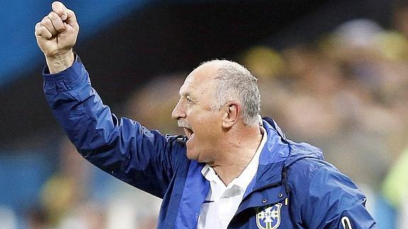 Scolari, en el partido ante Croacia. 