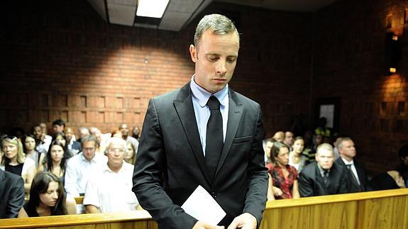 Pistorius, durante el juicio.