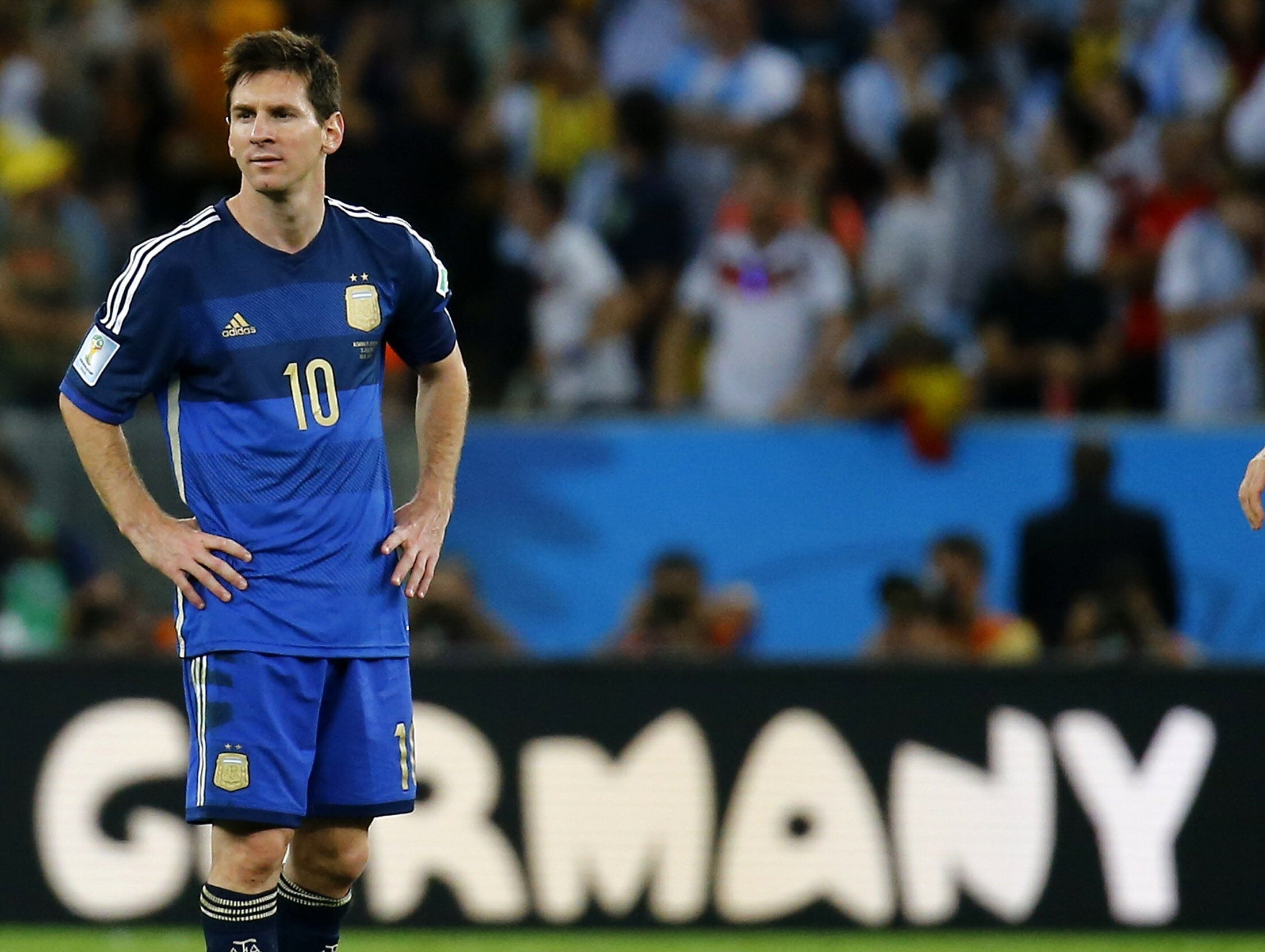 Messi, durante la final ante Alemania. 