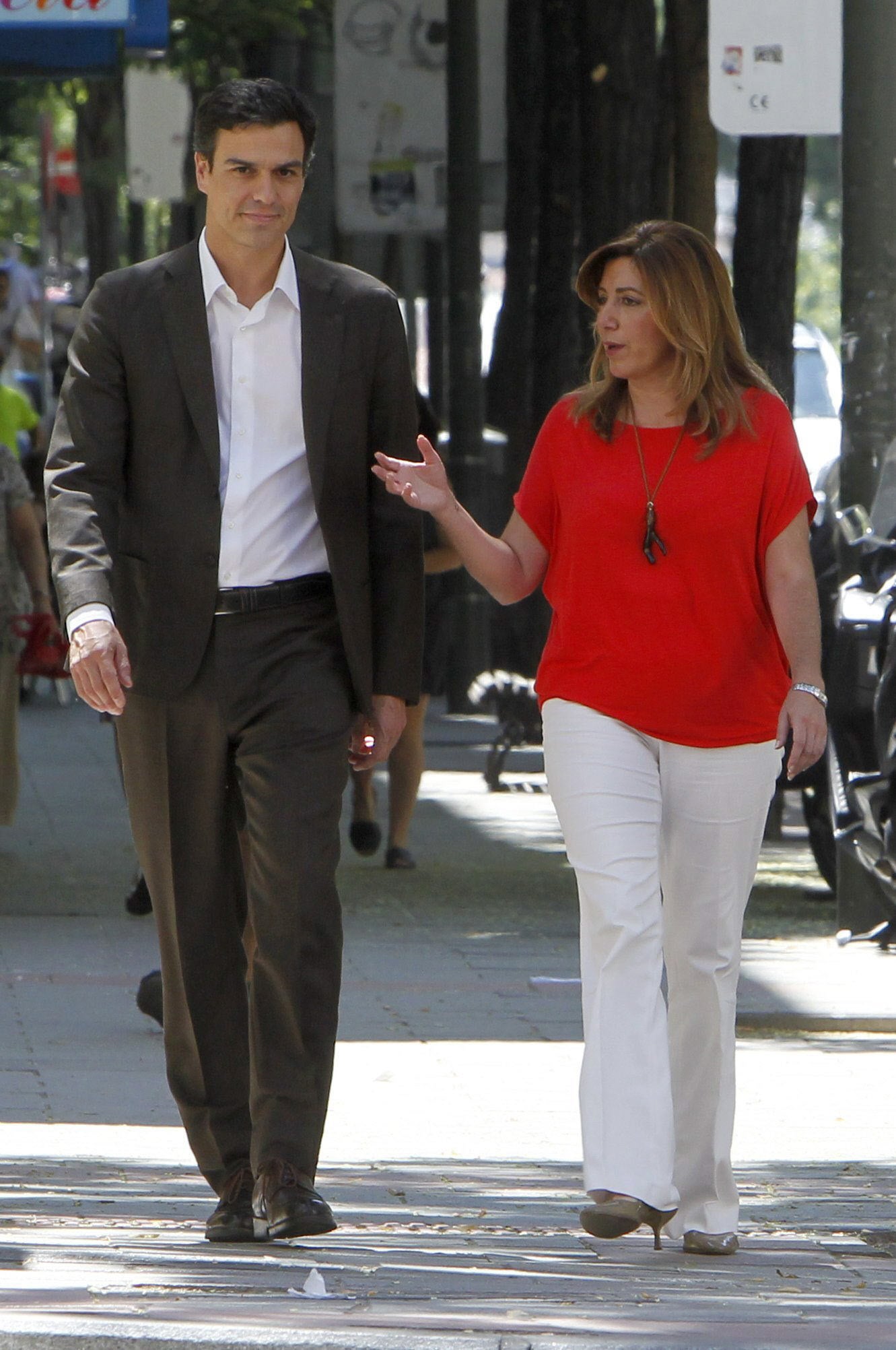 La presidenta andaluza, junto a Pedro Sánchez. 