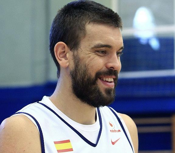 Marc Gasol, en un entrenamiento con la selección. 