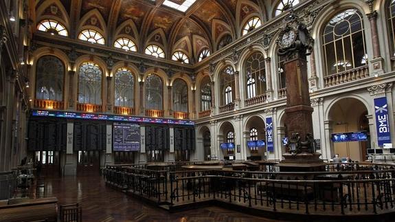 Interior de la Bolsa de Madrid 