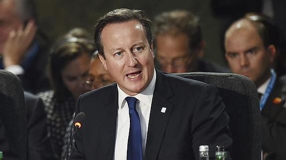 David Cameron, en la cumbre de la OTAN.Efe