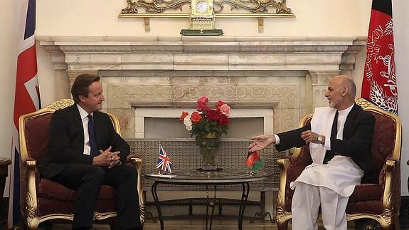 David Cameron y Ashraf Ghani. 