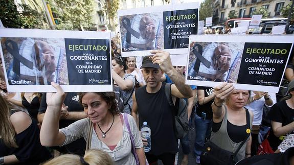Protesta en Madrid.