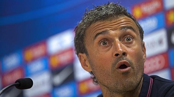 Luis Enrique, ante los medios / 