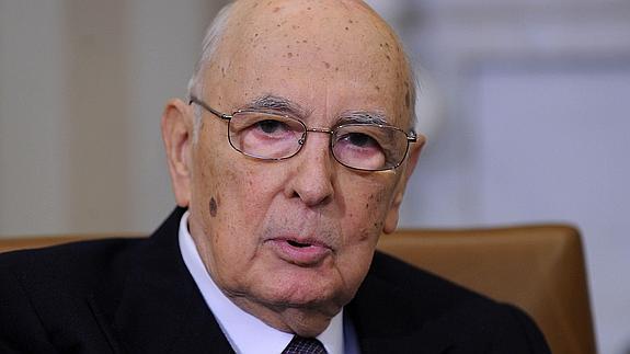 El presidente de la República italiana, Giorgio Napolitano. 