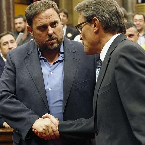 Oriol Junqueras y Artur Mas.