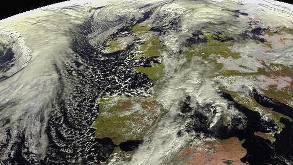 Imagen tomada por el satélite Meteosat. 