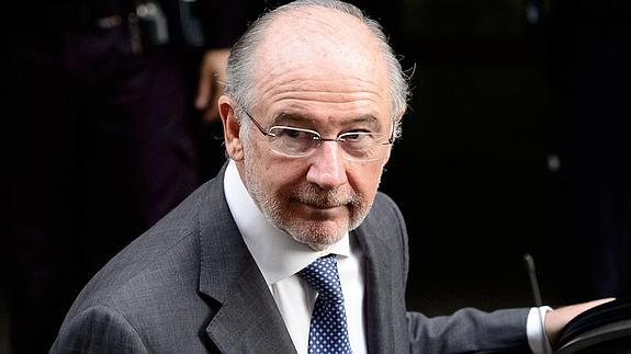 El ex presidente de Bankia Rodrigo Rato a su salida de la Audiencia Nacional el pasado mes de octubre 