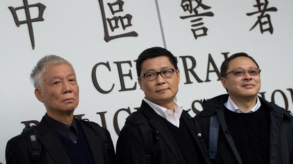 Benny Tai, Chu Yiu-ming y Chan Kin-man. 